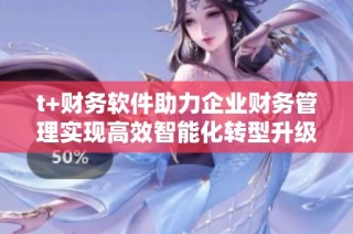 t+财务软件助力企业财务管理实现高效智能化转型升级