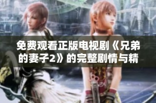免费观看正版电视剧《兄弟的妻子2》的完整剧情与精彩看点解析