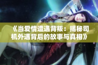 《当爱情遭遇背叛：揭秘司机外遇背后的故事与真相》
