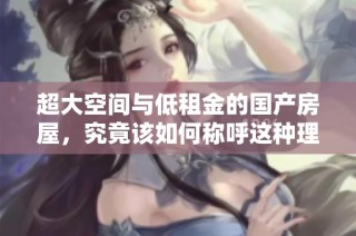 超大空间与低租金的国产房屋，究竟该如何称呼这种理想家居？