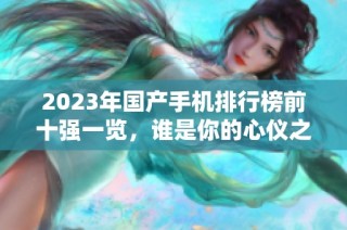 2023年国产手机排行榜前十强一览，谁是你的心仪之选