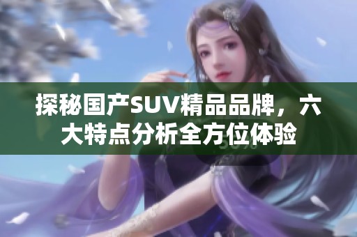 探秘国产SUV精品品牌，六大特点分析全方位体验