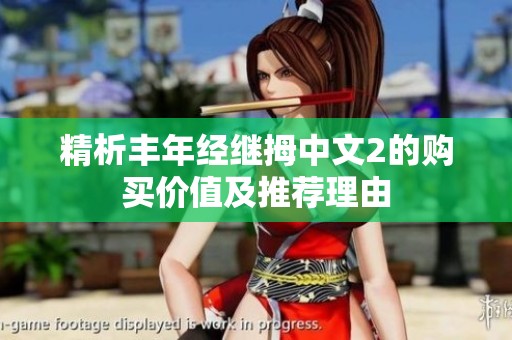 精析丰年经继拇中文2的购买价值及推荐理由