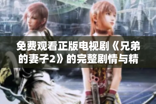 免费观看正版电视剧《兄弟的妻子2》的完整剧情与精彩看点解析
