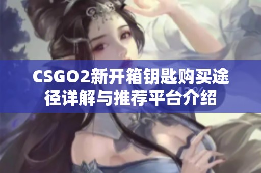 CSGO2新开箱钥匙购买途径详解与推荐平台介绍